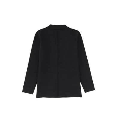 Multi pocket knit black blazer by Le Bourdon