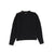 Button shoulder ribbed black sweater by Le Bourdon