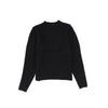 Button shoulder ribbed black sweater by Le Bourdon