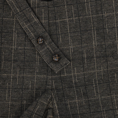 Plaid wool overall by Le Bourdon