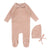 Velour collar dusty pink footie set by Lilette