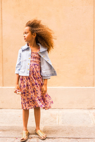 Ruffle collar light blue jacket by Louis Louise