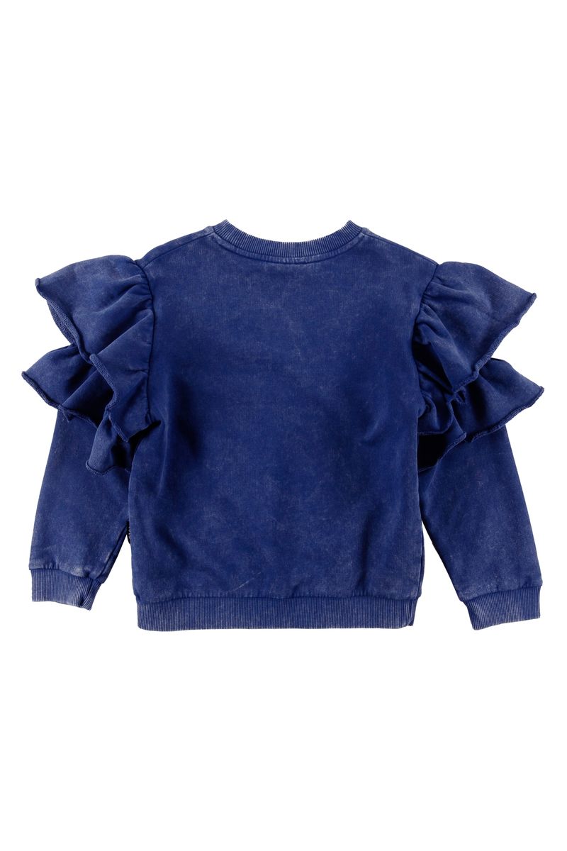 Flower ruffle blue sweatshirt by Loud