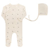 Berry ivory footie + bonnet by Ely's & Co