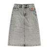 Grey denim long skirt by Little Parni