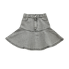 Grey denim short skirt by Little Parni