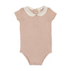 Edged collar blush onesie by Lilette