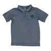 Denim blue logo polo by Lil Leggs