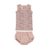 Elegant floral mauve bloomer set by Maniere