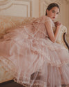 Layers tulle mauve gown by Petite Amalie