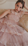 Layers tulle mauve gown by Petite Amalie