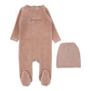 Bonjour heathered pink footie by Lilette