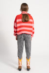 Red & pink stripes sweater by Piupiuchick