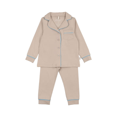 Grandpa taupe/blue pajamas by Pouf