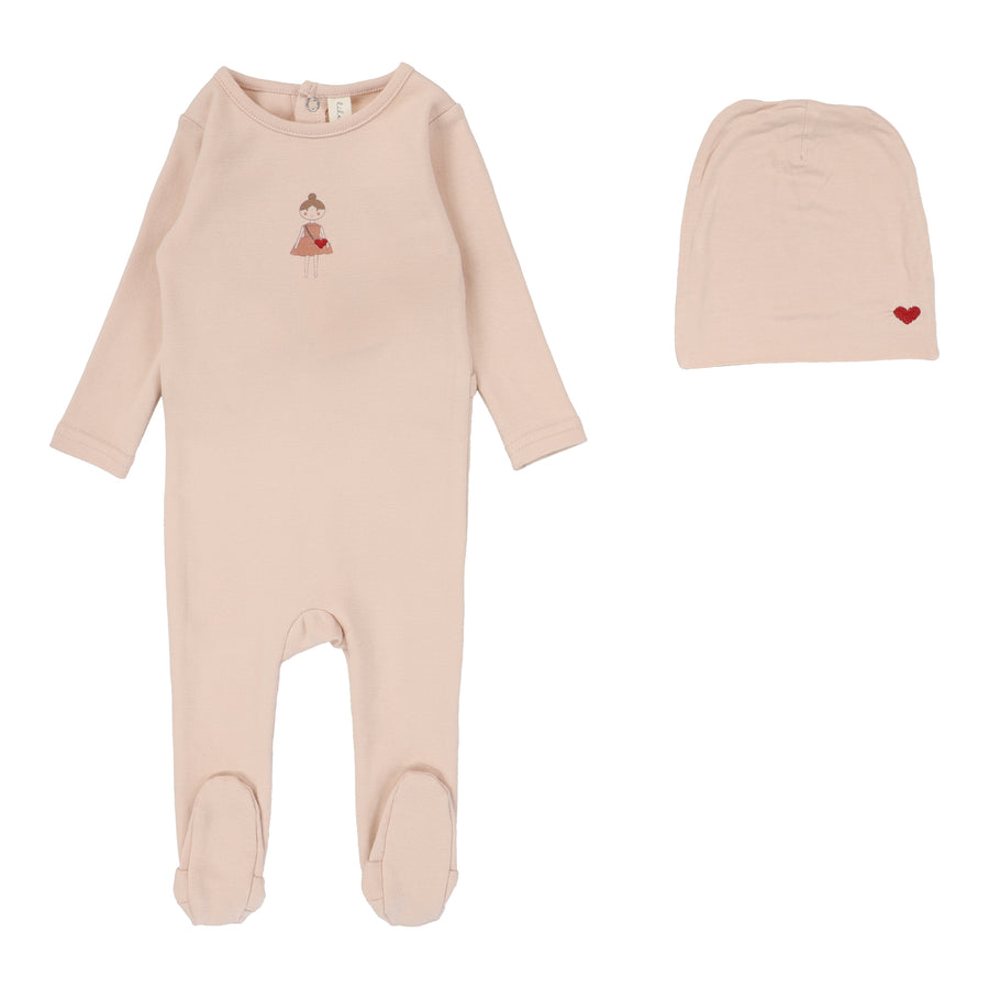 Doll pink footie set by Lilette