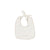 Edged white/oat muslin bib by Lilette