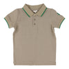 Taupe short sleeve polo shirt by Lil Leggs