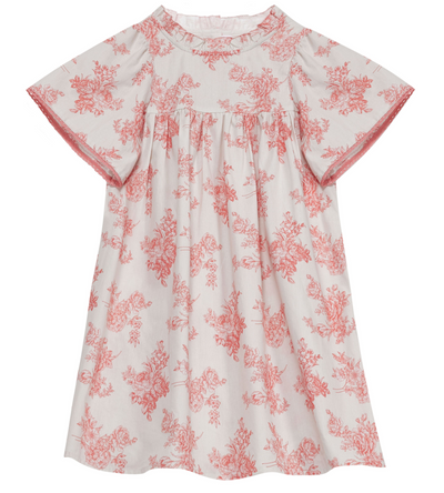 Leonidas toile pink dress by C'era Una Volta