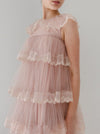 Layers tulle mauve gown by Petite Amalie