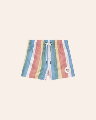 Rainbow Stripe Swimshort by Hux Baby